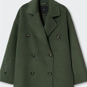 Mango Handmade Wool Coat - Khaki